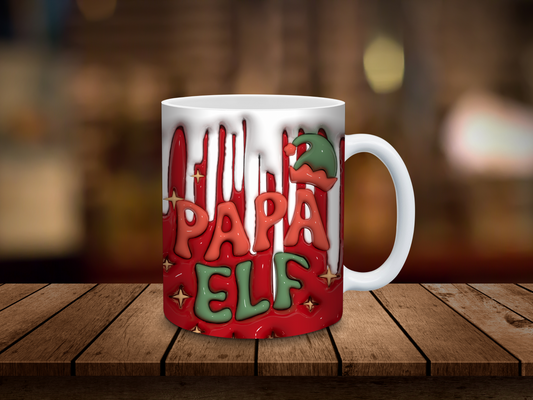 Papa Elf 3D mug