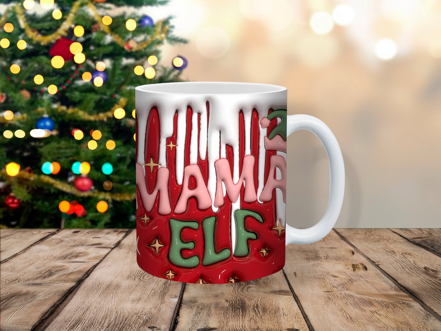 Mama Elf 3D mug