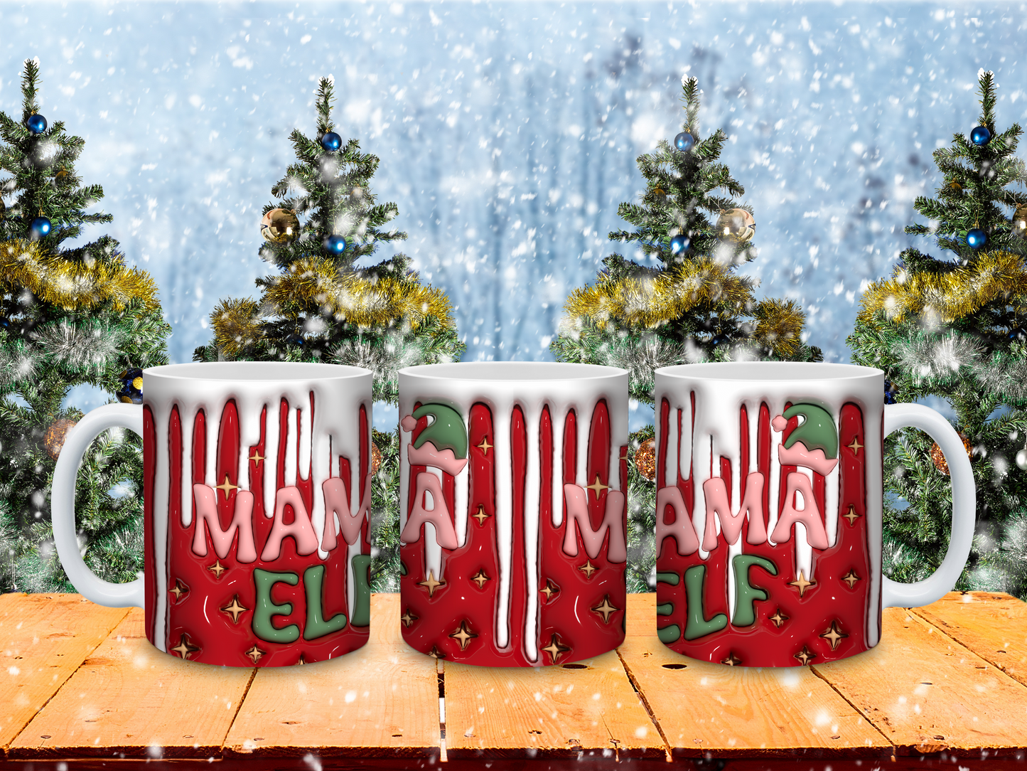 Mama Elf 3D mug