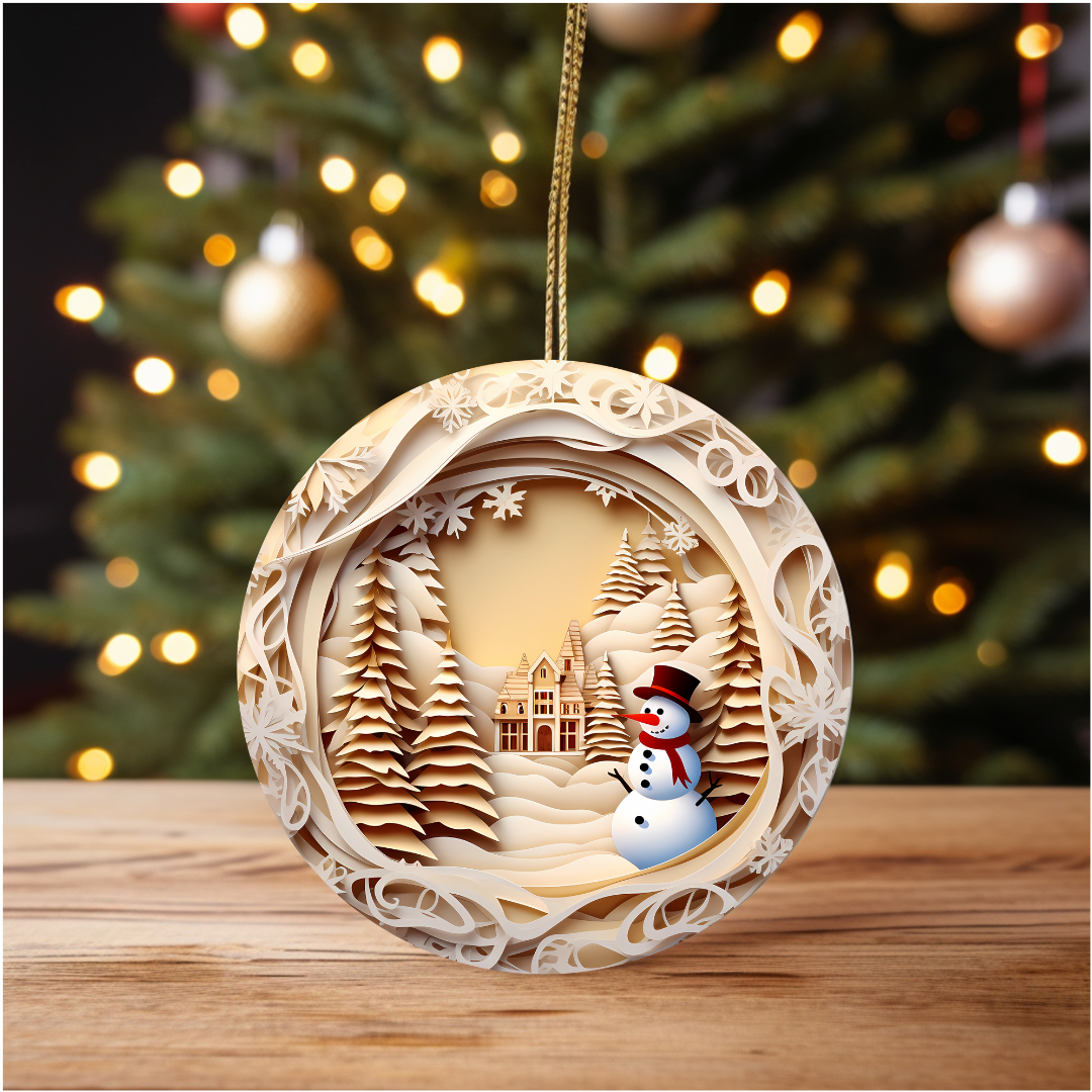 Sublimated Ceramic Ornament Single-Sided