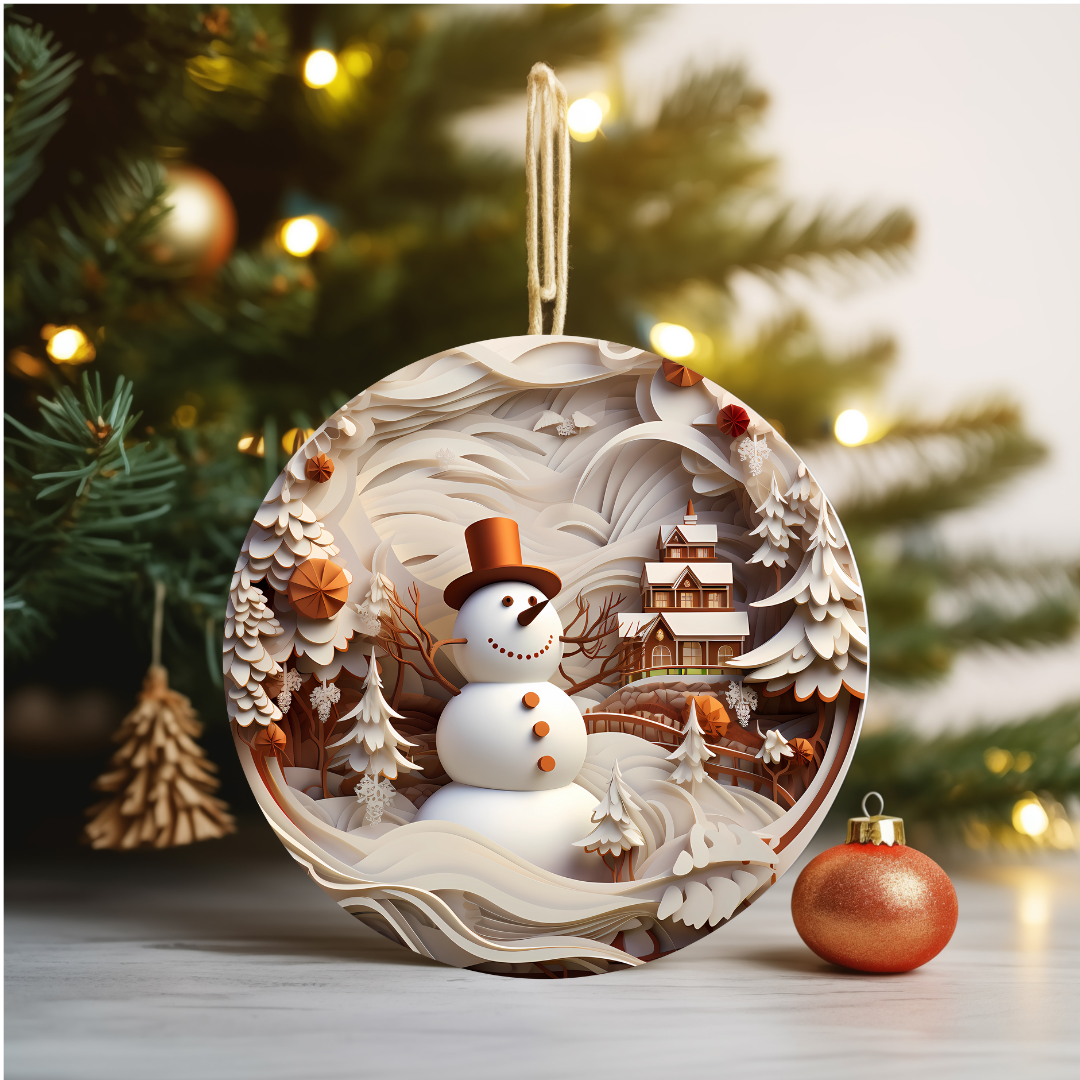 Sublimated Ceramic Ornament Single-Sided