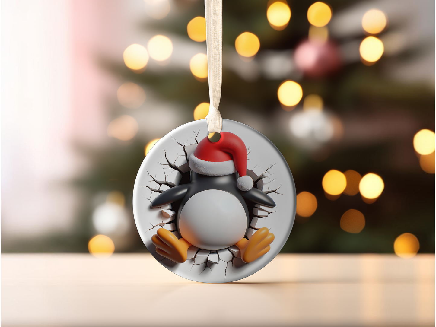 Penguin Double-sided Ornament