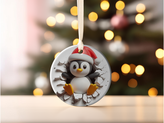 Penguin Double-sided Ornament