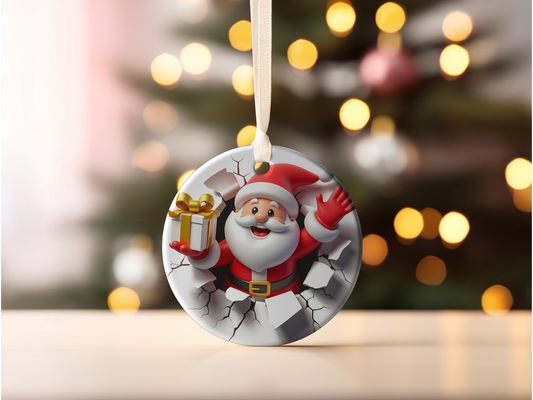 Santa Double-sided Ornament